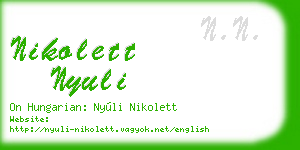 nikolett nyuli business card