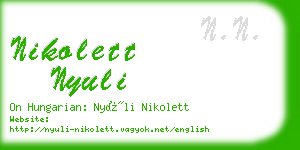 nikolett nyuli business card